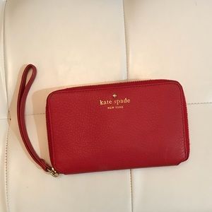 Kate Spade red wristlet